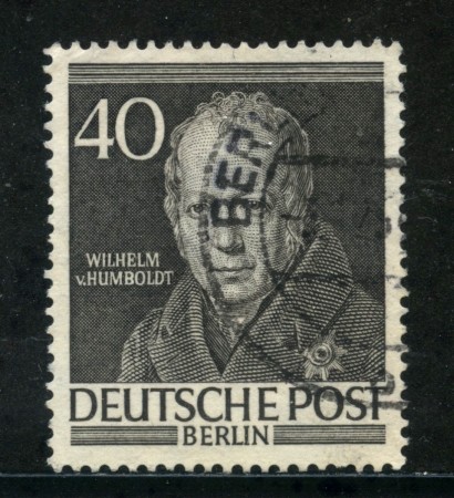 1952/53 - BERLINO - 40p. HUMBOLDT - USATO - LOTTO/29211