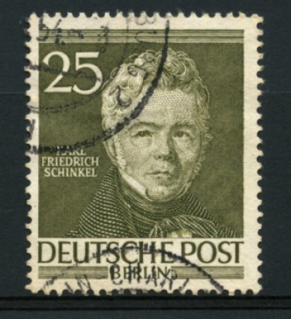 1952/53 - LOTTO/11493 - BERLINO - 25p. SCHINKEL - USATO
