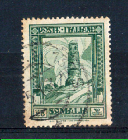 SOMALIA - 1935/38 - LOTTO/SOMALIT218U - 25c. VERDE PITTORICA - USATO