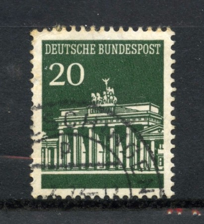 1966/67 - GERMANIA FEDERALE - 20p. BRANDEBURGO CON CIFRA - USATO - LOTTO/30905U