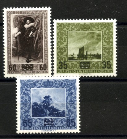 1954 - LIECHTENSTEIN - LOTTO/40947 - SOPRASTAMPATI 3v.  - NUOVI