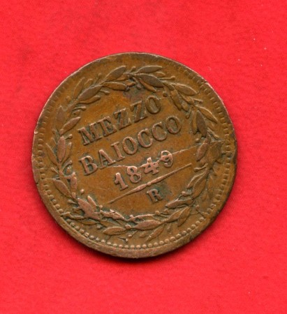 1849 - STATO PONTIFICIO - LOTTO/M42492 - MEZZO BAIOCCO PIO IX°