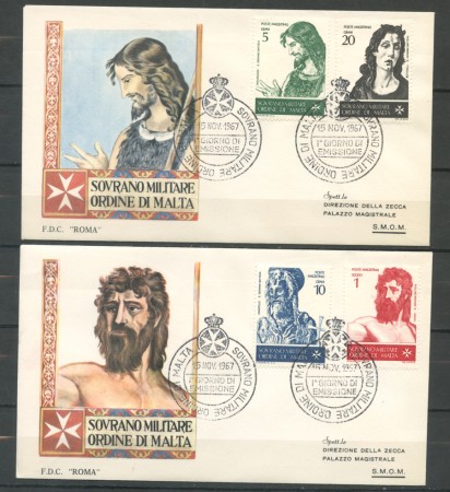 1967 - LOTTO/21468 - SMOM - S.GIOVANNI BATTISTA 2 BUSTE FDC