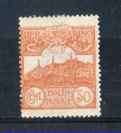 1925 - LOTTO/RSM112L - SAN MARINO - 30c. ARANCIO LING.