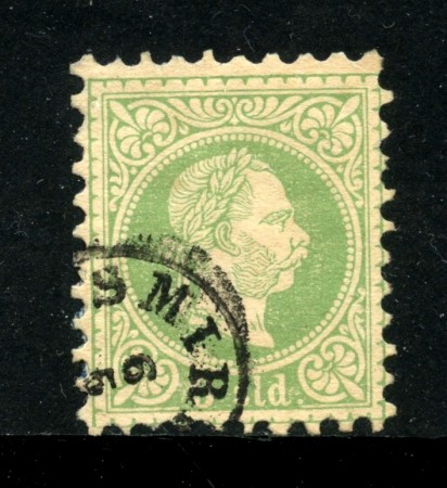 1875 - AUSTRIA LEVANTE - 3 S. VERDE STAMPA FINE - USATO - LOTTO/24722