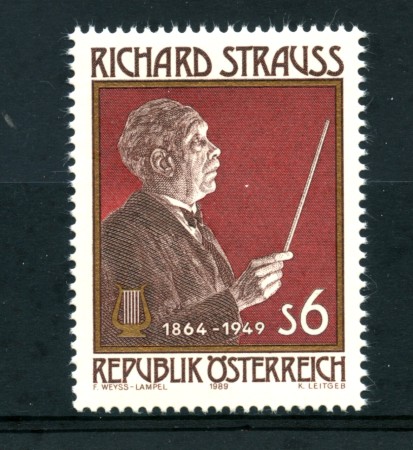 1989 - LOTTO/23440 - AUSTRIA - RICHARD STRAUSS - NUOVO