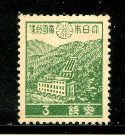 1937/40 - GIAPPONE - 3 s. VERDE - NUOVO - LOTTO/29734