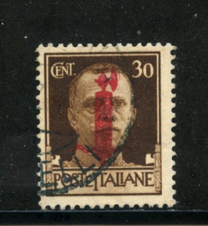 1944 - REPUBBLICA SOCIALE - 30c. SOPRASTAMPATO - USATO - LOTTO/29862