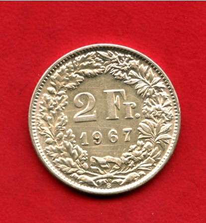 1967 - SVIZZERA - LOTTO/M47570 - 2 FRANCHI ARGENTO