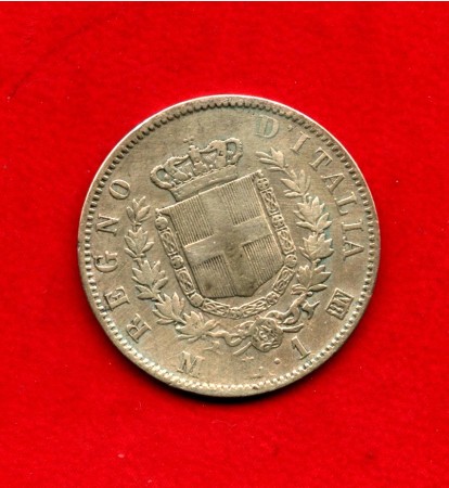 1863 - REGNO - LOTTO/M40754 - 1 LIRA  ARGENTO ZECCA DI MILANO
