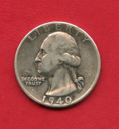 1940 - STATI UNITI - 1/4 DI DOLLARO WASHINGTON ARGENTO - LOTTO/M26258