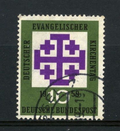 1959 - GERMANIA FEDERALE - 10p. CHIESA EVANGELICA - USATO - LOTTO/30844U