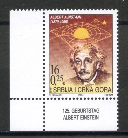 2004 - SERBIA MONTENEGRO - LOTTO/37645 - ALBERT EINSTEIN - NUOVO