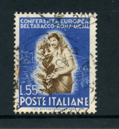 1950 - REPUBBLICA - 55 LIRE TABACCO - USATO - LOTTO/12601F