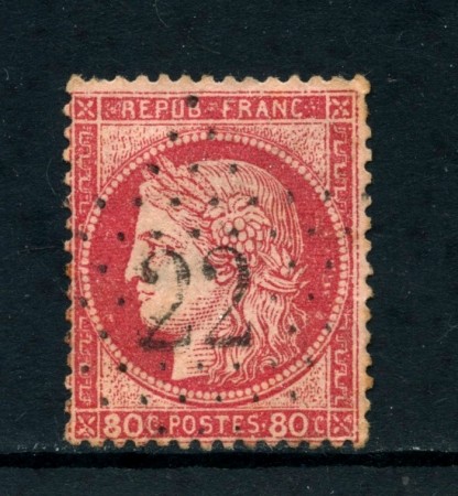 1872 - FRANCIA - 80c. ROSA CARMINIO CERERE - USATO - LOTTO/26118