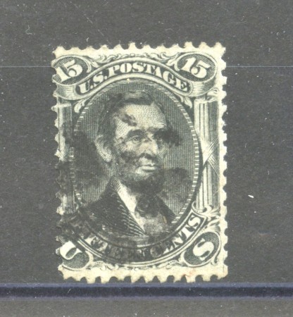 1862/66 - STATI UNITI - LOTTO/40823 - 15 Cent.  NERO A.LINCOLN - USATO