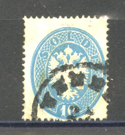 1863 - LOMBARDO VENETO - LOTTO/40583 - 10 SOLDI  AZZURRO - USATO