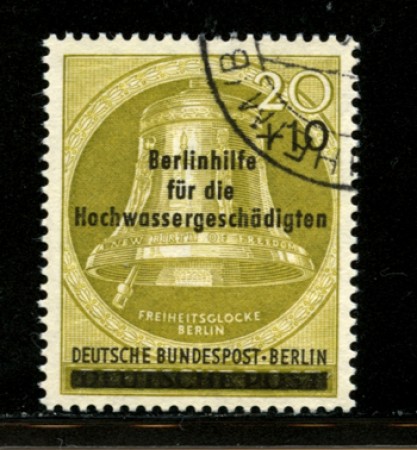 1956 - LOTTO/12578 - BERLINO - 10 SU 20p. PRO ALLUVIONATI - USATO