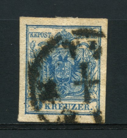 1850 - LOTTO/14108 - AUSTRIA - 9 Kr. AZZURRO - USATO