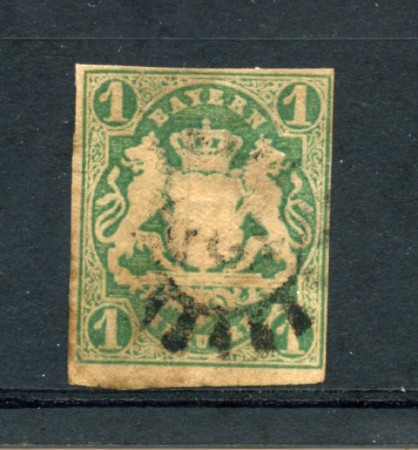 BAVIERA - 1867 - LOTTO/21852 - 1 K. VERDE GIALLO - USATO