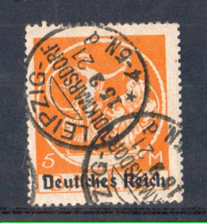 1920 - LOTTO/GER236AU - GERMANIA - 5 M.  ARANCIO USATO