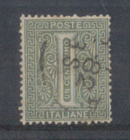 1863 - LOTTO/REG14LUE - REGNO - 1c. VERDE - LONDRA - USATO