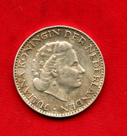 1957 - OLANDA - LOTTO/M47876 - 1 GULDEN ARGENTO REGINA GIULIANA