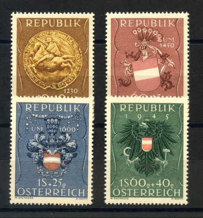 1949 - AUSTRIA - PRO PRIGIONIERI DI GUERRA 4 v. NUOVI - LOTTO/34075