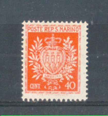 1945 - LOTTO/RSM281L - SAN MARINO - 40c. STEMMI LING.