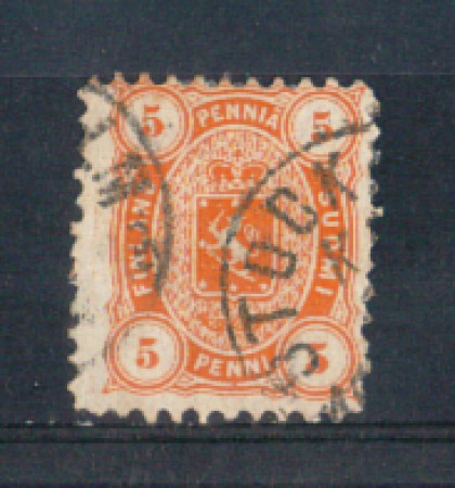 1875/81 - LOTTO/FIN14U - FINLANDIA - 5p. ARANCIO - USATO