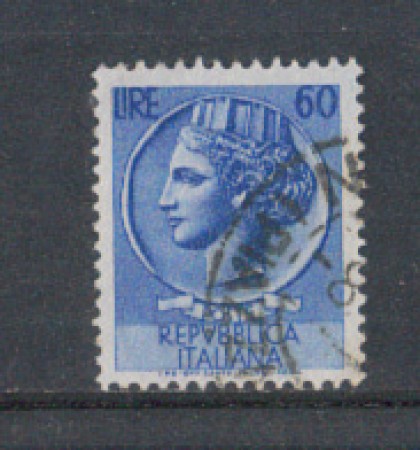 1953 - LOTTO/6208U - REPUBBLICA - 60 LIRE SIRACUSANA USATO