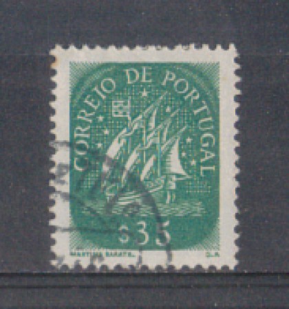 1943 - LOTTO/9711FU - PORTOGALLO - 35c. CARAVELLA - USATO