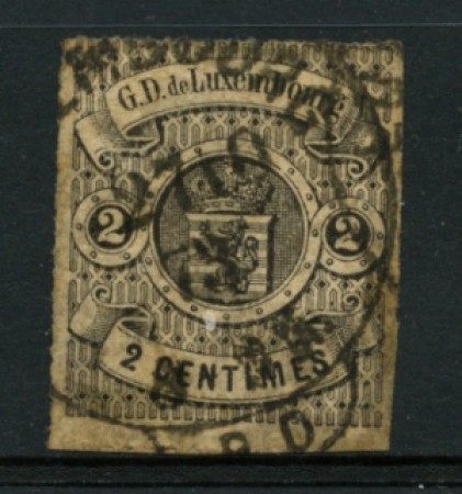 1865 - LOTTO/12021 - LUSSEMBURGO - 2c. NERO - USATO