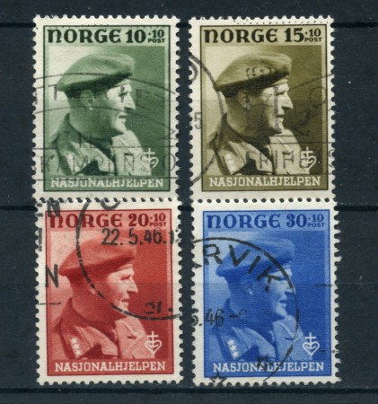 1946 - LOTTO/20534 - NORVEGIA - BENEFICENZA 4v. - USATI