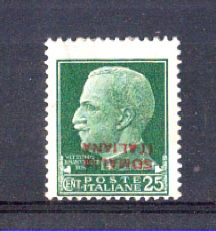SOMALIA - 1931 - LOTTO/9817 - 25 CENTESIMI SOPRASTAMPA CAPOVOLTA
