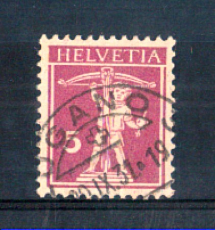 1924/28 - LOTTO/SVI198U - SVIZZERA - 5c. LILLA ROSSO - USATO