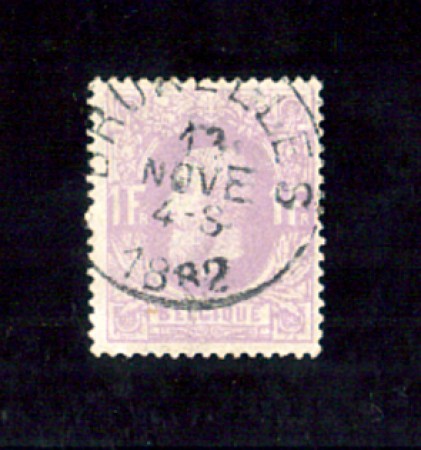 1869 - LOTTO/10826 - BELGIO - 1 Fr. LILLA  - USATO