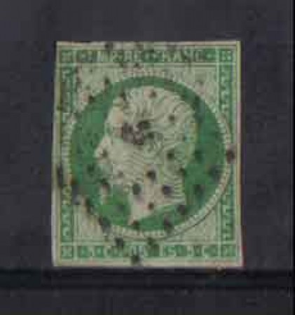 1853/1860 - LOTTO/3618 - FRANCIA - 5c. VERDE NAPOLEONE - USATO