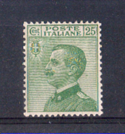 1927 - LOTTO/REG219L -  REGNO -  25c. VERDE CON LINGUELLA