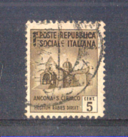 1944 - LOTTO/RSI502U - RSI - 5c. MONUMENTI DISTRUTTI - USATO
