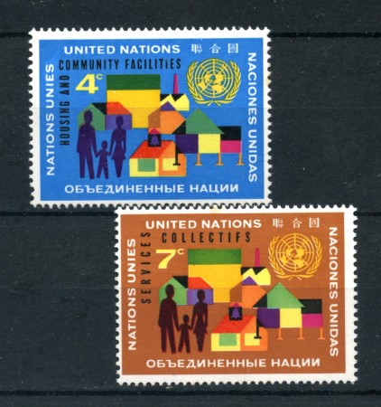 1962 - LOTTO/21346 - ONU U.S.A - URBANESIMO  2v. - NUOVI