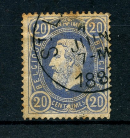 1869 - LOTTO/21509 - BELGIO - 20 cent. AZZURRO - USATO
