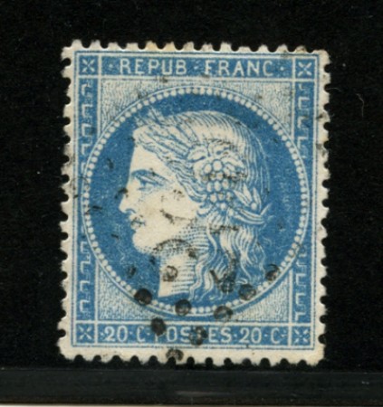 1870 - LOTTO/12900 - FRANCIA - 20c. AZZURRO CERERE - USATO