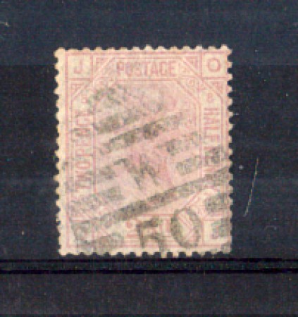 1875 - LOTTO/11194 - GRAN BRETAGNA - 2,5p. ROSA VIOLACEO TAV.8 - USATO