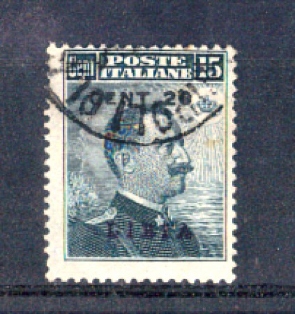 LIBIA - 1916 - LOTTO/LIBIT17U - 20c. SU 15c. GRIGIO USATO