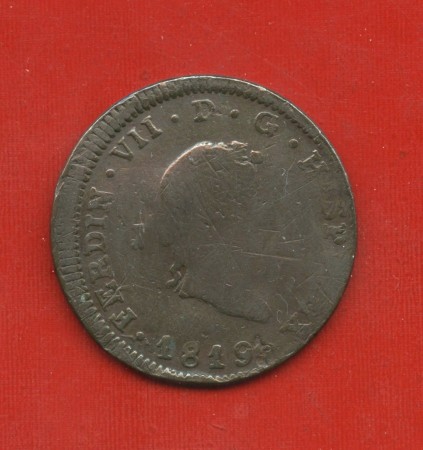 1819 - SPAGNA - LOTTO/M47499 - 8 MARAVEDIS  FERDINANDO VII°