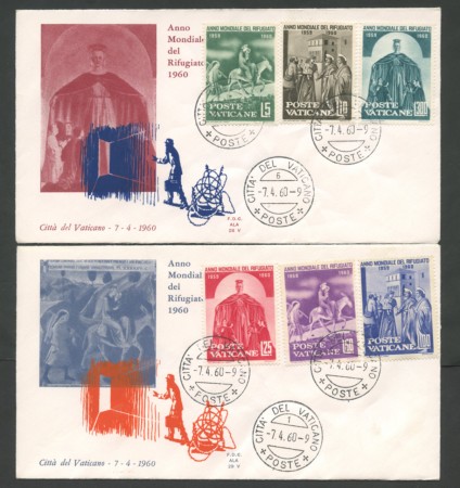 1960 - LOTTO/16013A - VATICANO - RIFUGIATO - 2 BUSTE FDC