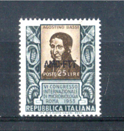 1953 - LOTTO/10364N - TRIESTE A - 25 LIRE CONGRESSO MICROBIOLOGIA NUOVO