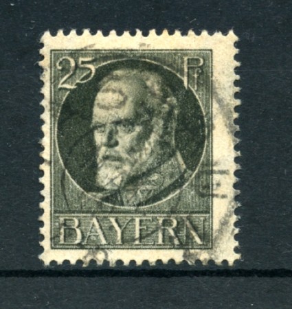 BAVIERA - 1914 - LOTTO/21866 - 25p. GRIGIO USATO