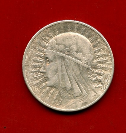 1932 - POLONIA - 10 ZLOTYCH ARGENTO JADWIGA - LOTTO/M31210
